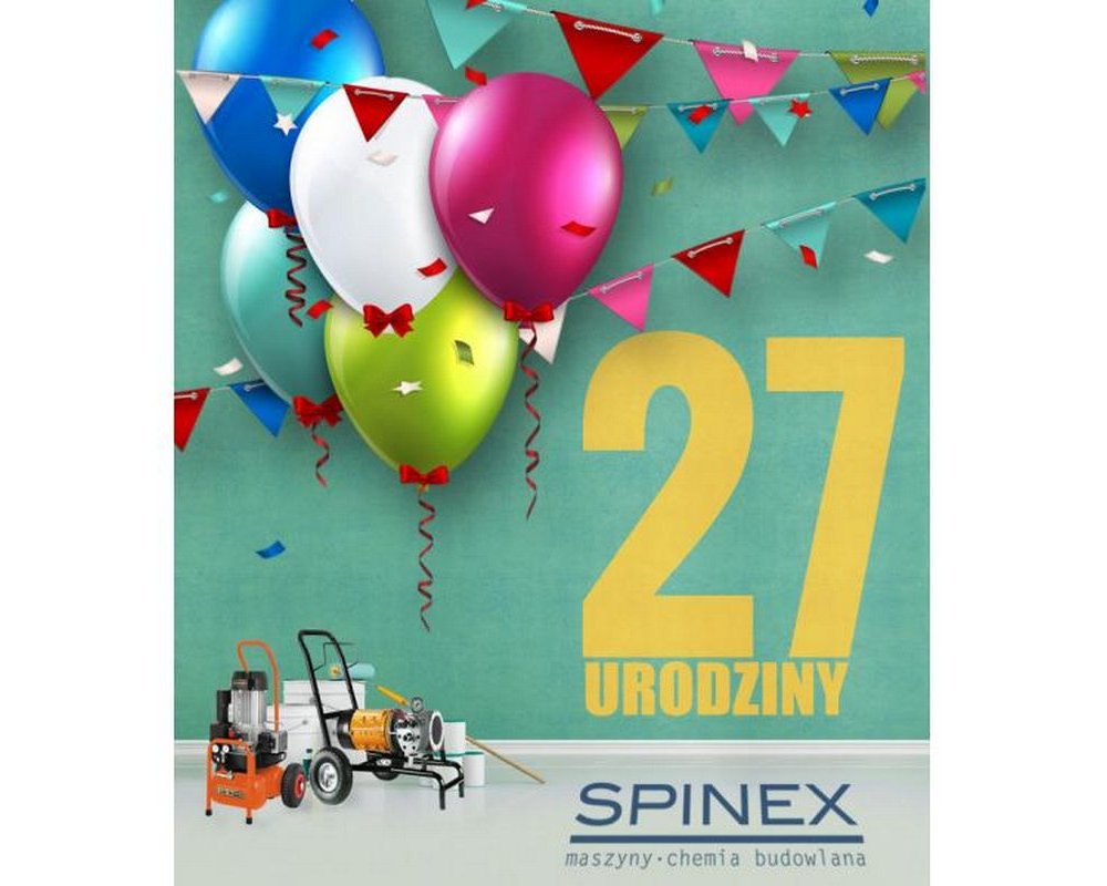 10% rabatu z okazji 27 lat istnienia firmy Spinex!