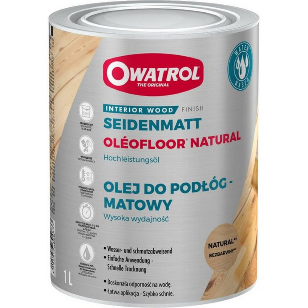 Oleofloor Natural - wodny olej do drewna na podłogi