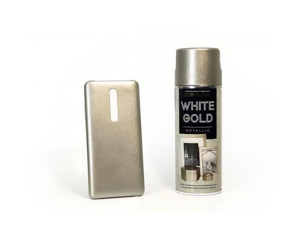 Białe złoto w sprayu - czyli White Gold Metallic od Rust Oleum. Zobacz nasze DIY