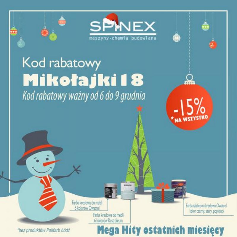 Mikołajkowe promocje w naszym sklepie. Świętuj z nami na sklep.spinex.pl