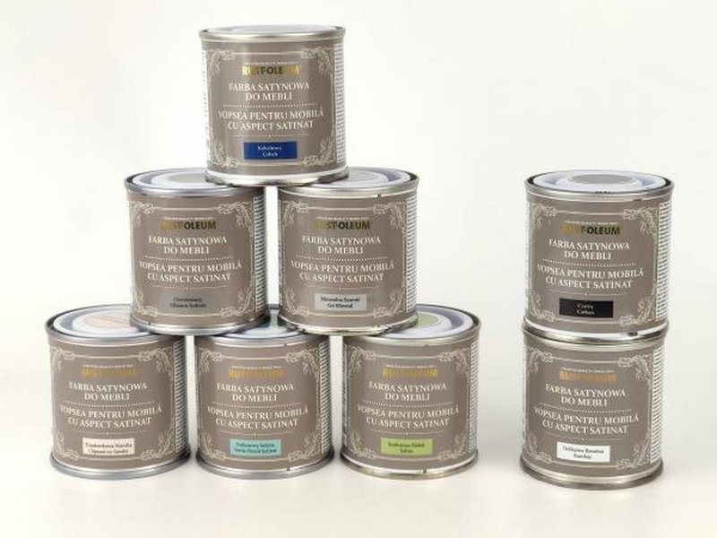 Nowe kolory farb kredowych do mebli Rust Oleum w wykończeniu satynowym. 