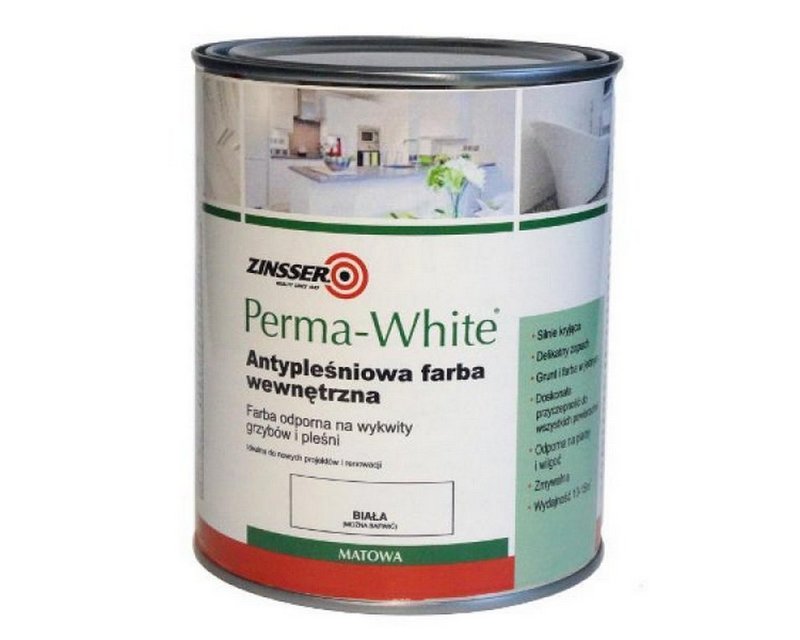 Perma White najlepsza farba do kuchni i łazienki. 