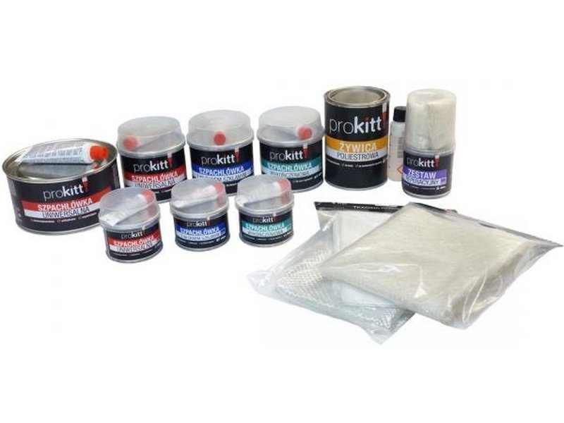 Szpachlówki, żywice poliestrowe i tkaniny rowingowe marki Pro-Kitt dostępne w marketach Bricoman